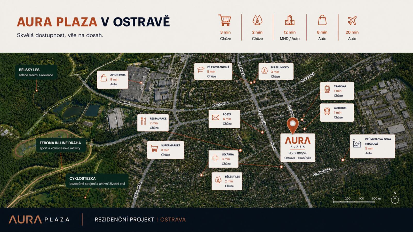 AURA PLAZA v Ostravě — lokalita